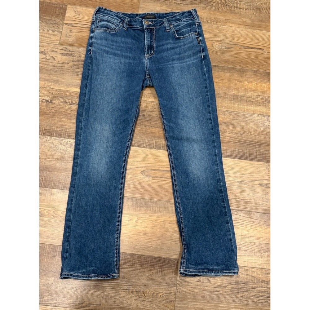Silver Y2K Jeans Women's 33W Else Slim Bootcut Mid Rise Medium Wash Flap Pocket